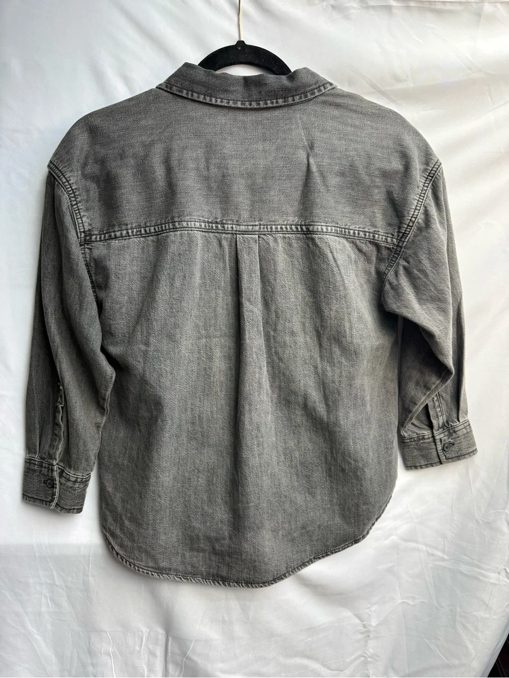 Old Navy Gray Washed Button-Down Shirt